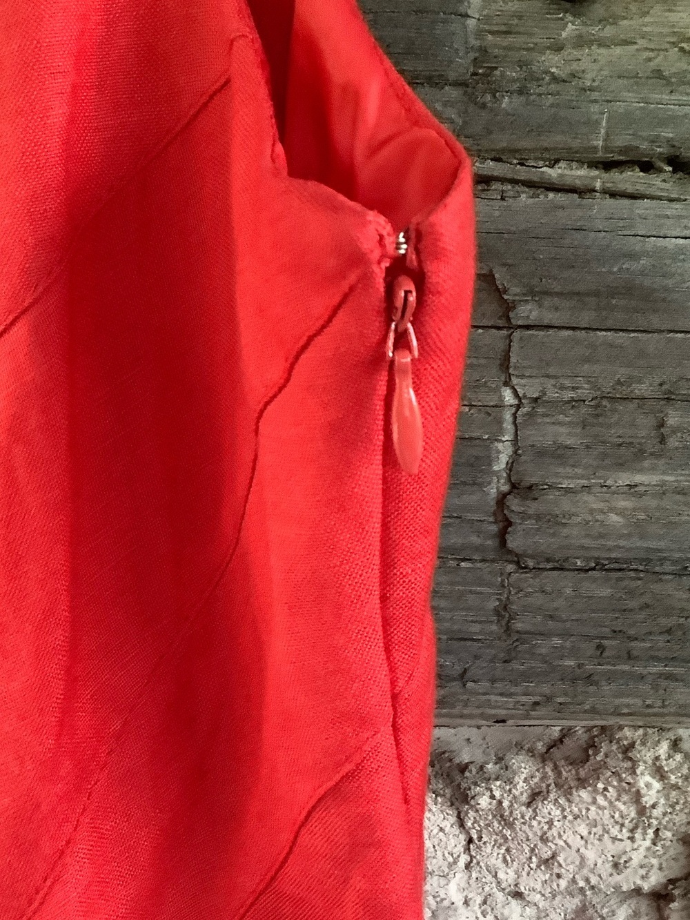 Calvin Klein Coral-Red Sleeveless Midi Dress - Picture 3 of 7